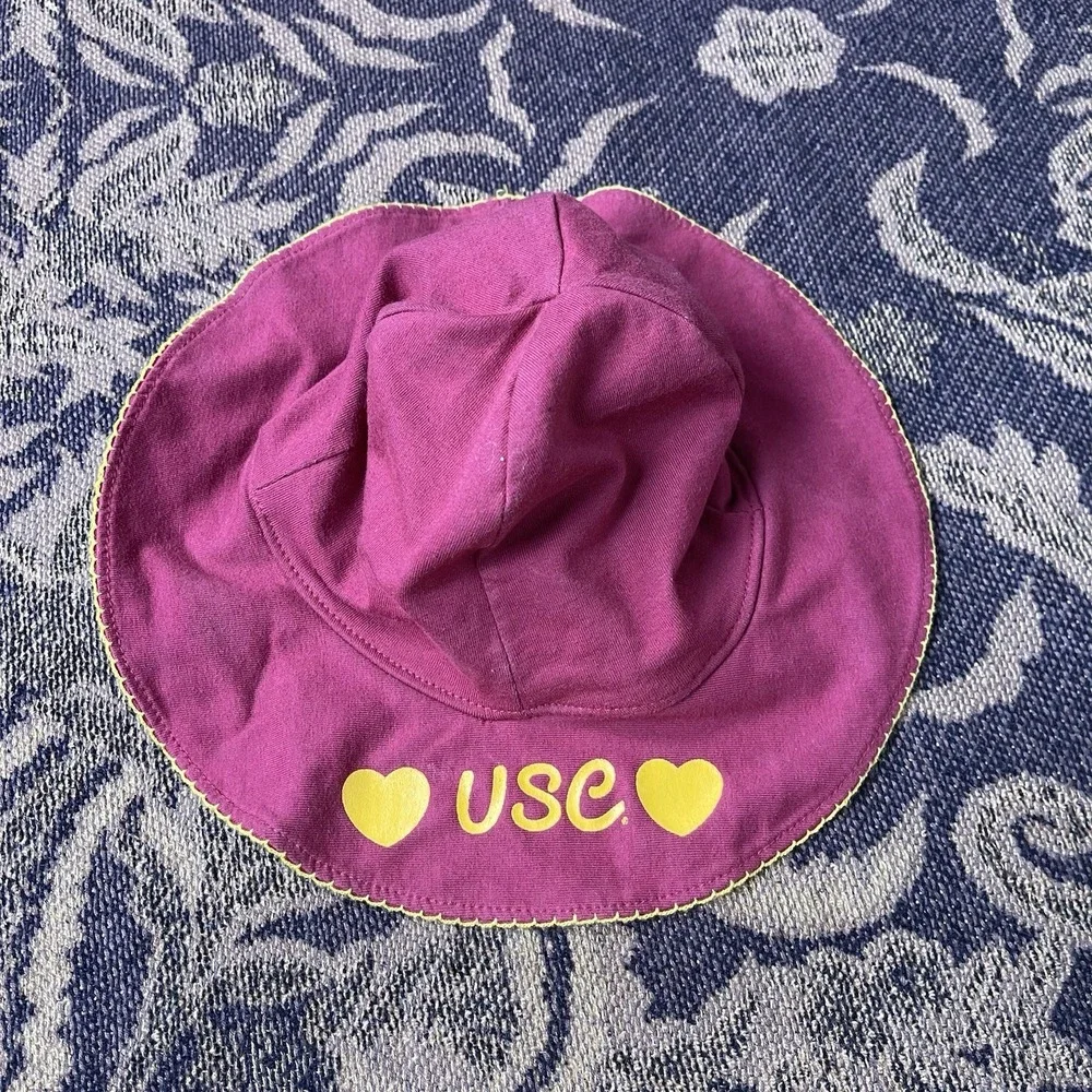 Vtg 90s Collegiate USC Baby Infants Bucket Hat Cardinal Red Gold